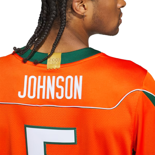 Andre Johnson Miami Hurricanes adidas Home It's Back Premier Jersey - Orange