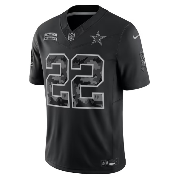 Emmitt Smith Dallas Cowboys Nike 2026 Salute to Service Retired Player Stitched Limited Jersey - Black