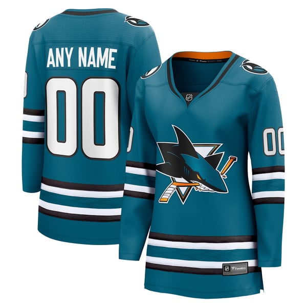 Selfika Fanatics Women's San Jose Sharks Teal Home Jersey