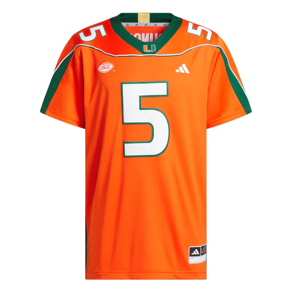 Andre Johnson Miami Hurricanes adidas Home It's Back Premier Jersey - Orange