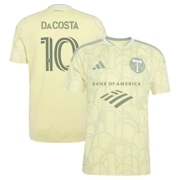 Adidas David Da Costa Portland Timbers 2026 Civic Stadium Kit Replica Jersey Yellow