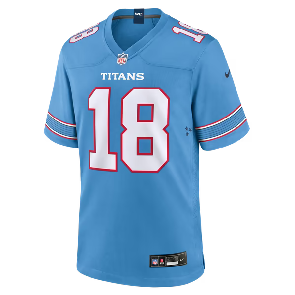 Cordale Flott Tennessee Titans Nike Team Game Jersey - Light Blue