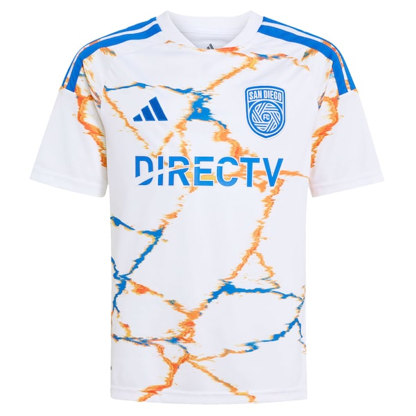 Adidas San Diego FC Youth 2026 Unprecedented Unity Kit Replica Custom Jersey White