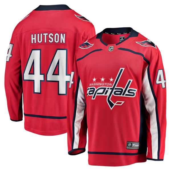 Selfika Cole Hutson Washington Capitals Fanatics Home Breakaway Jersey - Red