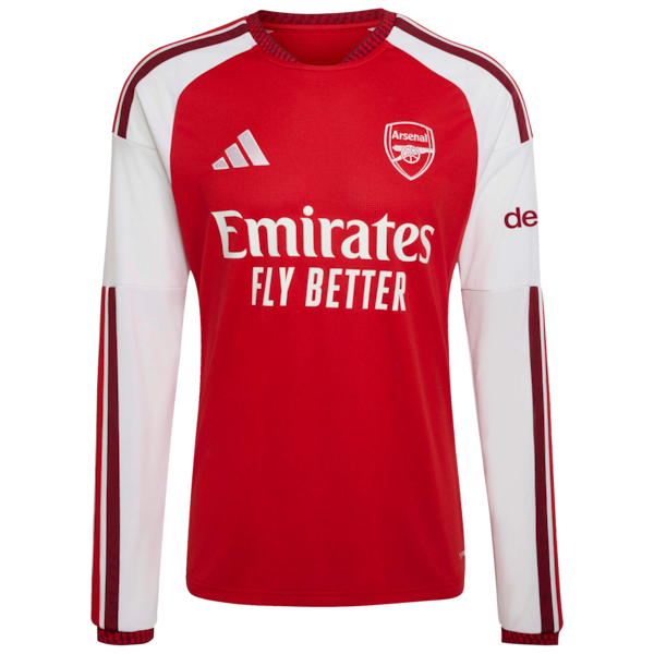 Adidas Arsenal 2026/27 Home Replica Custom Long Sleeve Jersey Red