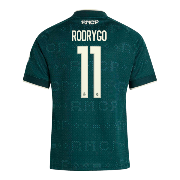 Rodrygo Real Madrid adidas Youth 2026/27 Away Replica Jersey - Green