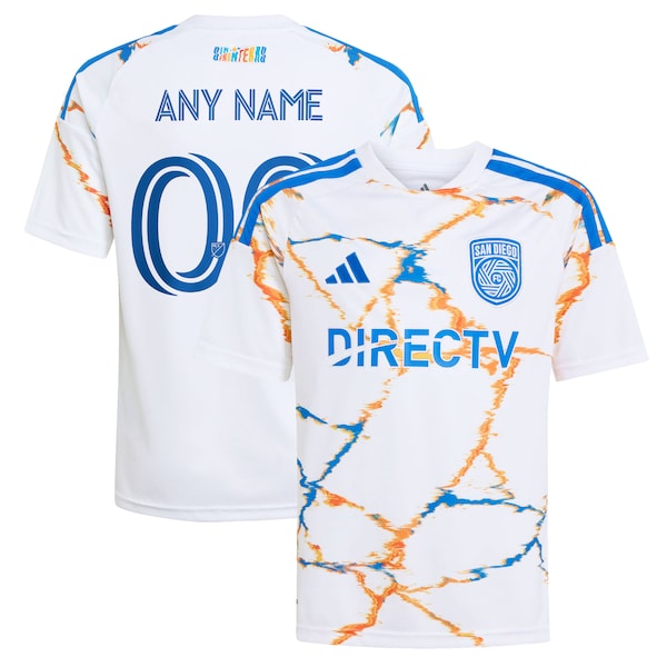 Adidas San Diego FC Youth 2026 Unprecedented Unity Kit Replica Custom Jersey White