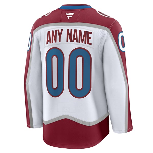 Selfika Colorado Avalanche Fanatics Away Premium Custom Jersey - White