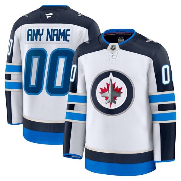 Selfika Winnipeg Jets Fanatics Away Premium Custom Jersey White