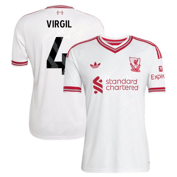 Virgil van Dijk Liverpool adidas 2026/27 Away Replica Jersey - White
