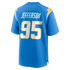 Jordan Jefferson Los Angeles Chargers Nike Team Game Jersey - Powder Blue