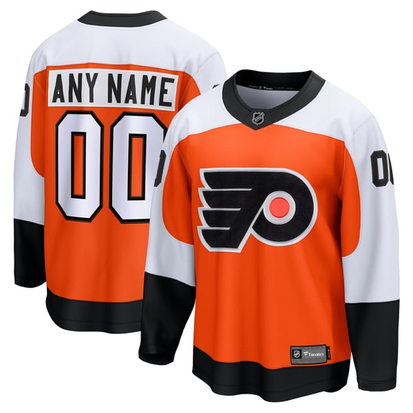 Selfika Philadelphia Flyers Fanatics Home Breakaway Custom Jersey Orange