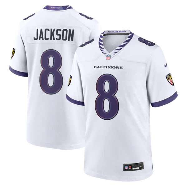 Nike Lamar Jackson Baltimore Ravens Game Jersey White