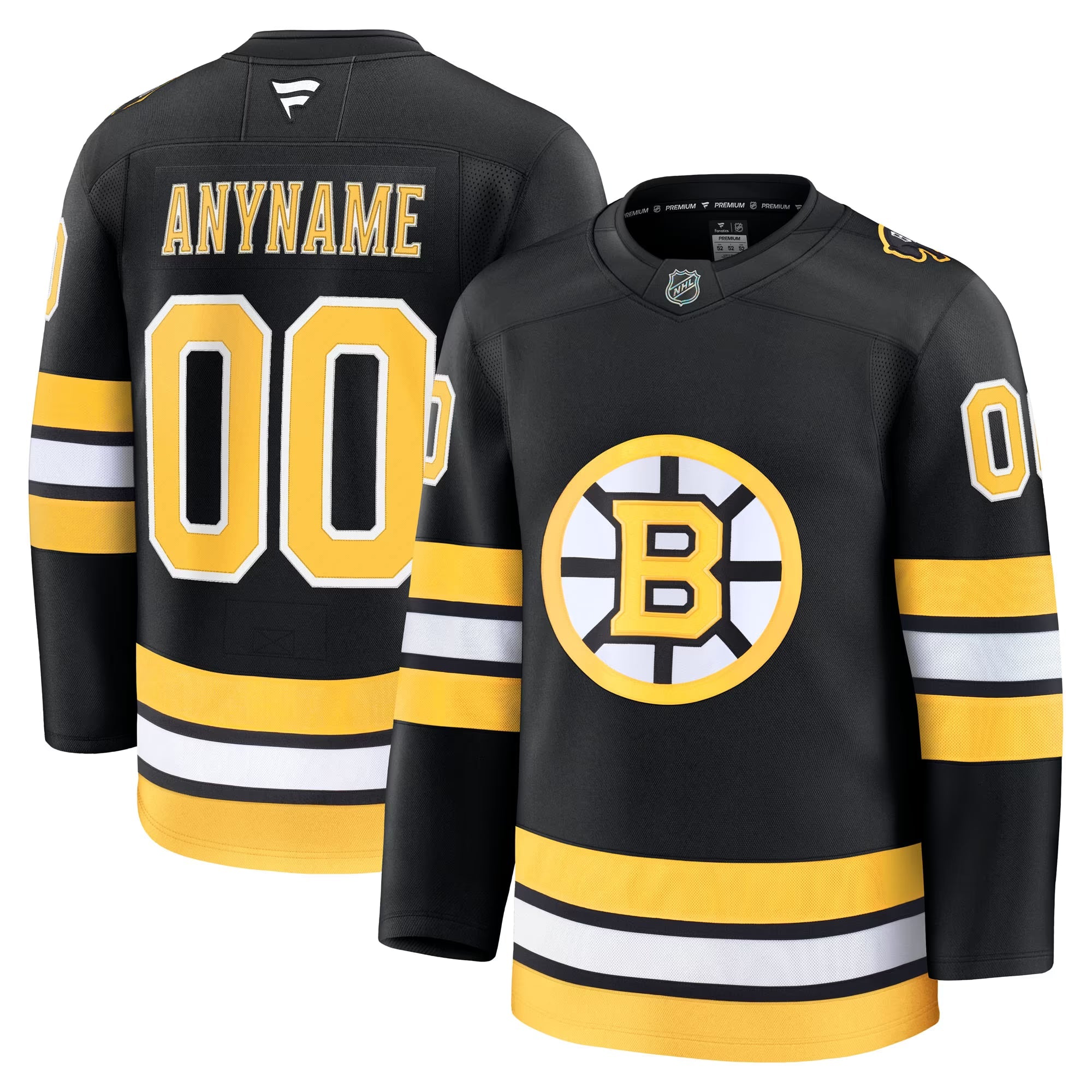 Selfika Boston Bruins Fanatics Home Premium Custom Jersey Black