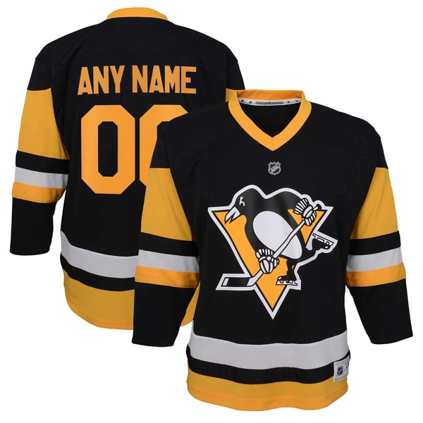 Selfika Outerstuff Kids' Pittsburgh Penguins Home Replica Custom Jersey