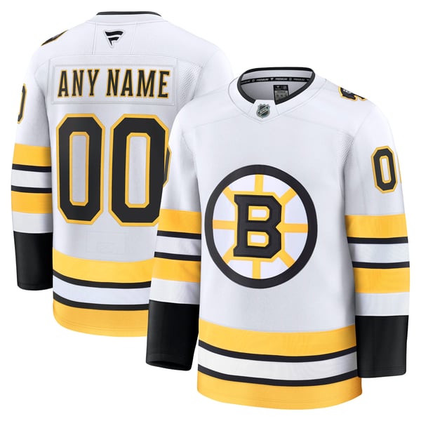 Selfika Boston Bruins Fanatics Away Premium Custom Jersey - White