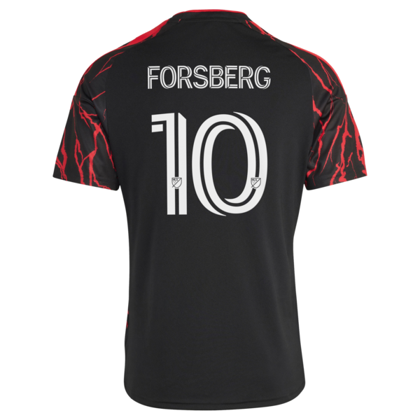 Adidas Emil Forsberg New York Red Bulls 2026 The Rooted Kit Replica Jersey Black