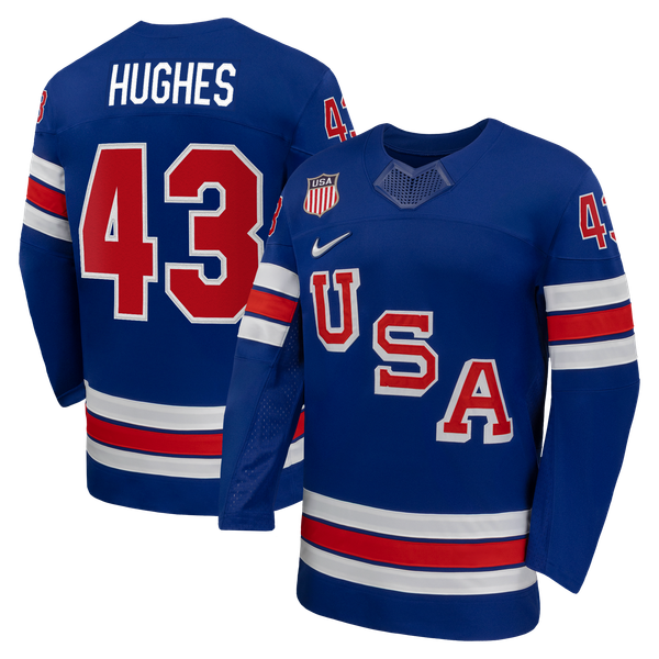 Selfika Nike Quinn Hughes US Hockey 2026 Home Jersey