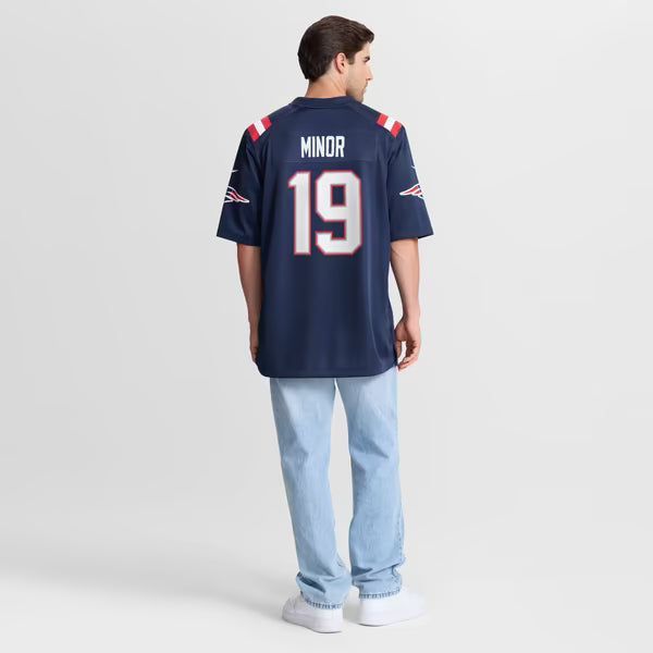 Kobee Minor New England Patriots Nike Team Game Jersey - Navy