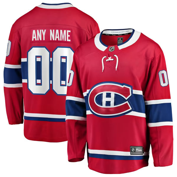 Selfika Montreal Canadiens Fanatics Home Breakaway Custom Jersey Red