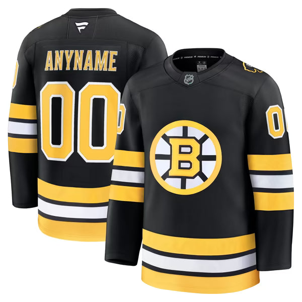Selfika Boston Bruins Fanatics Home Premium Custom Jersey Black
