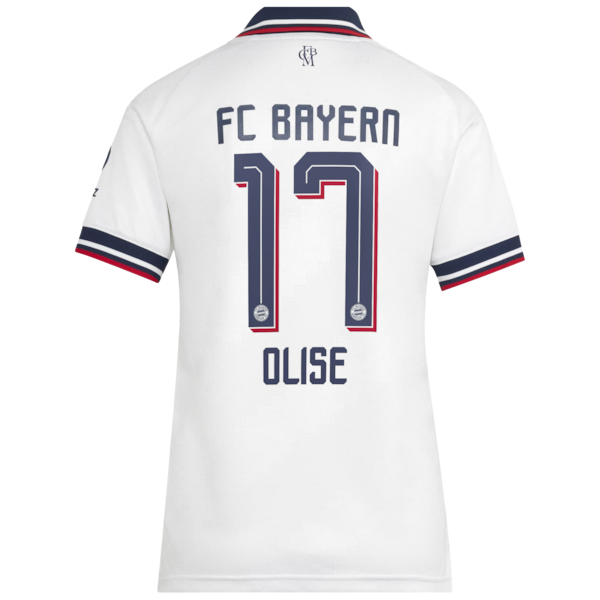 Michael Olise Bayern Munich adidas Women's 2026/27 Away Replica Jersey - White