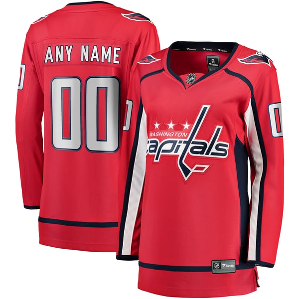 Selfika Fanatics Women's Washington Capitals Home Breakaway Custom Jersey Red