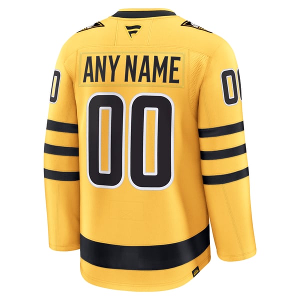 Selfika Fanatics Pittsburgh Penguins Alternate Premium Custom Jersey - Gold