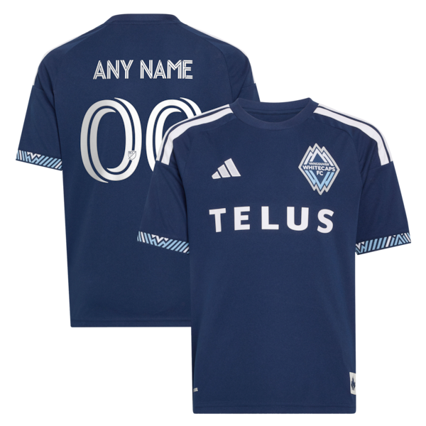 Adidas Vancouver Whitecaps FC Youth 2026 The Coastal Jersey Replica Custom Jersey Blue
