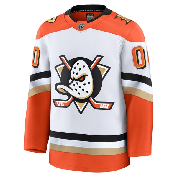 Selfika Anaheim Ducks Fanatics Away Premium Custom Jersey - White