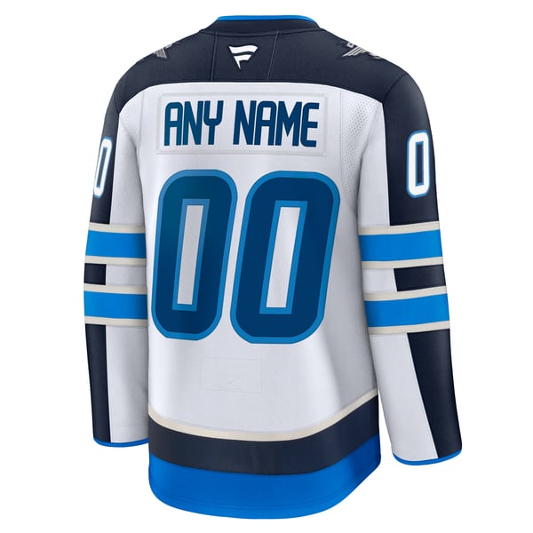 Selfika Winnipeg Jets Fanatics Away Premium Custom Jersey White