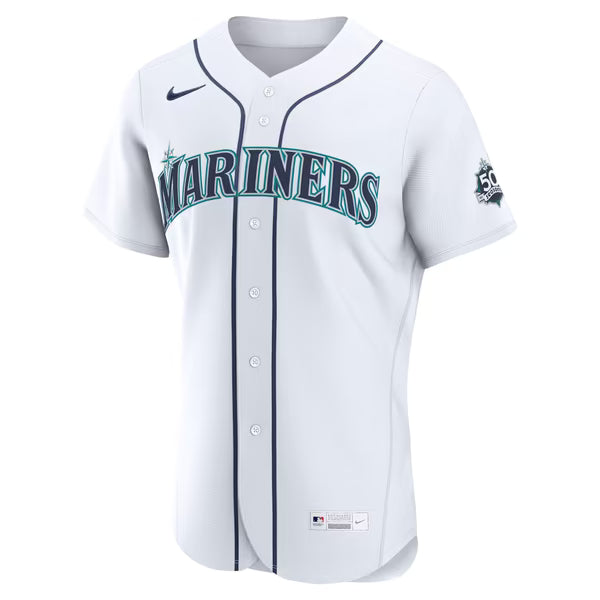 Matt Brash Seattle Mariners Nike Home 50th Season Authentic Jersey - White