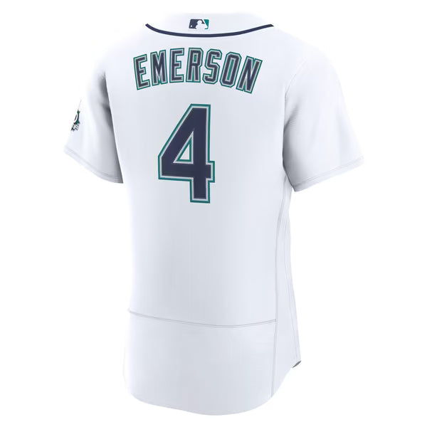 Colt Emerson Seattle Mariners Nike Home 50th Season Authentic Jersey - White