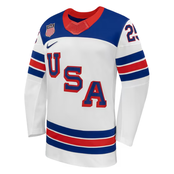Selfika Nike Charlie McAvoy US Hockey 2026 Away Replica Jersey