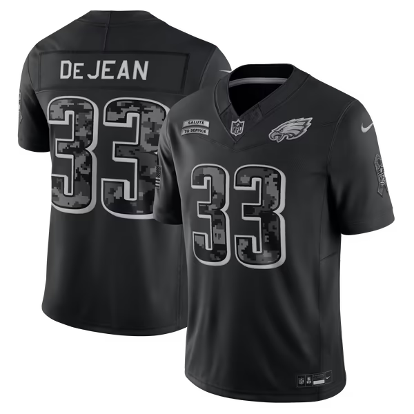 Cooper DeJean Philadelphia Eagles Nike 2026 Salute to Service Stitched Limited Jersey - Black