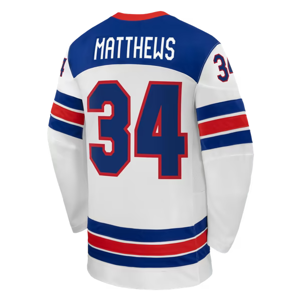 Selfika Nike US Hockey 2026 Auston Matthews Away Jersey