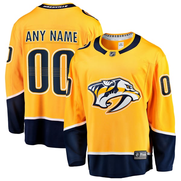 Selfika Nashville Predators Fanatics Home Breakaway Jersey - Gold