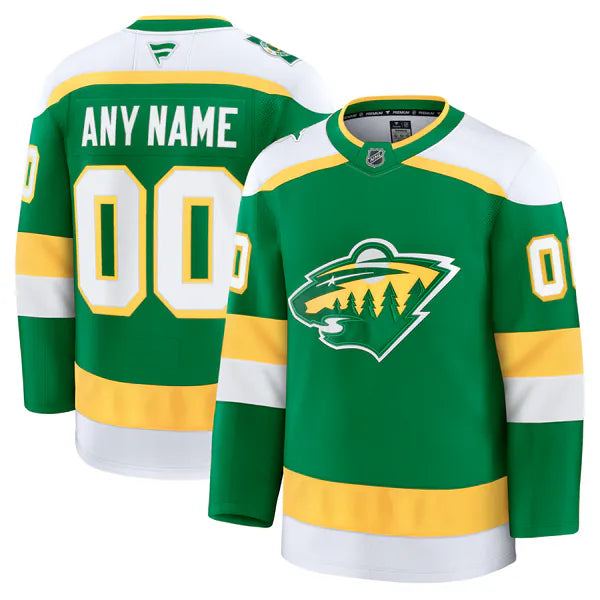 Selfika Fanatics Minnesota Wild Alternate Premium Custom Jersey - Green