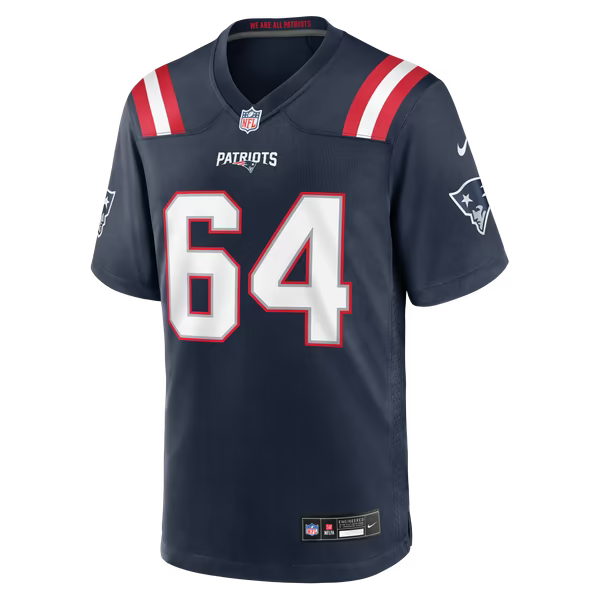 Jacob Rizy New England Patriots Nike Team Game Jersey - Navy
