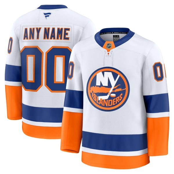 Selfika Fanatics New York Islanders Away Premium Custom Jersey - White