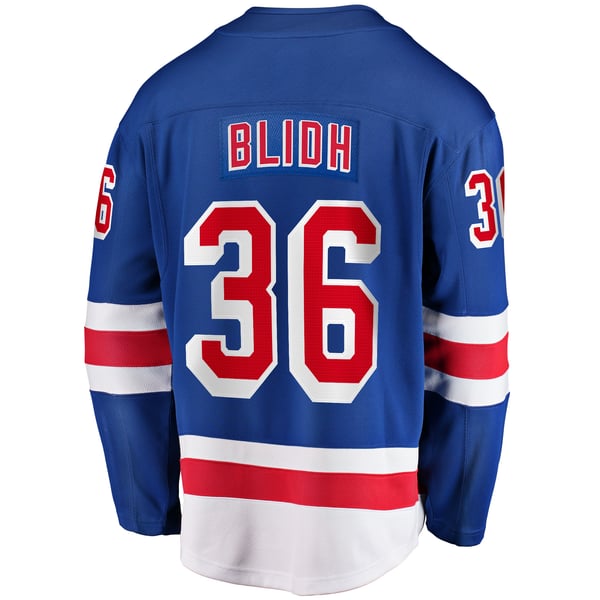 Selfika Anton Blidh New York Rangers Fanatics Breakaway Jersey