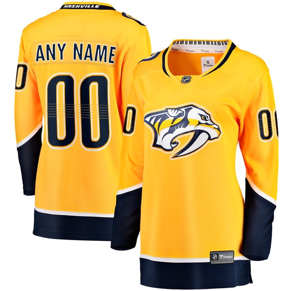 Selfika Fanatics Women's Nashville Predators Home Breakaway Custom Jersey