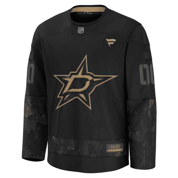 Selfika Dallas Stars Fanatics Military Practice Jersey Black