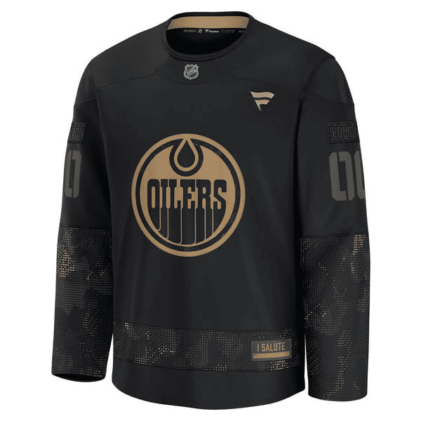 Selfika Edmonton Oilers Fanatics 2024 Military Practice Jersey