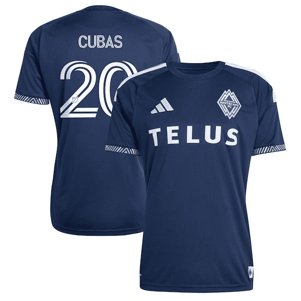 Adidas Andrés Cubas Vancouver Whitecaps FC 2026 The Coastal Jersey Replica Blue
