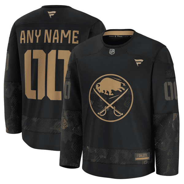 Selfika Fanatics Buffalo Sabres 2024 Military Appreciation Practice Jersey - Black