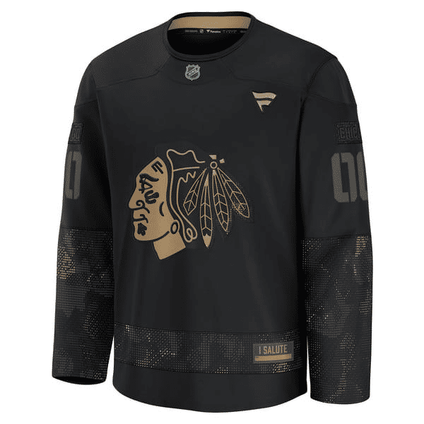 Selfika Chicago Blackhawks Fanatics 2024 Military Appreciation Practice Jersey