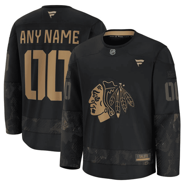 Selfika Chicago Blackhawks Fanatics 2024 Military Appreciation Practice Jersey