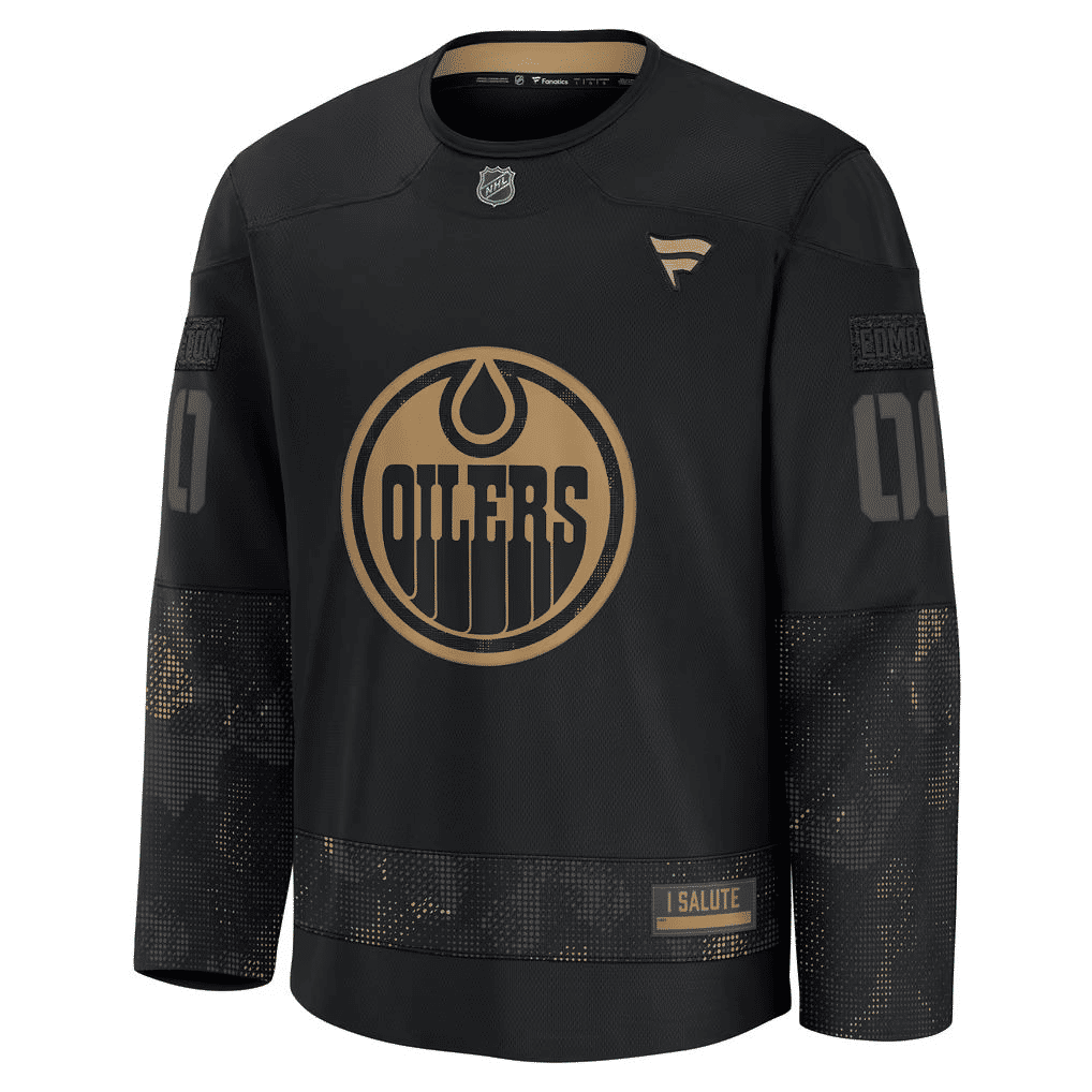 Selfika Edmonton Oilers Fanatics 2024 Military Practice Jersey