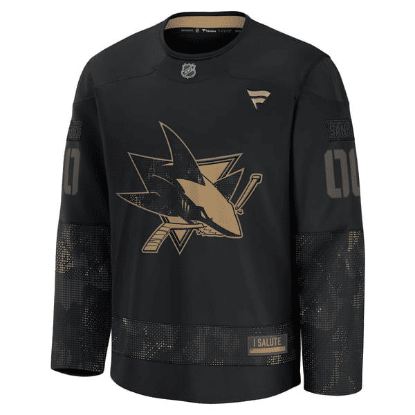 Selfika Fanatics San Jose Sharks 2024 Military Appreciation Practice Jersey